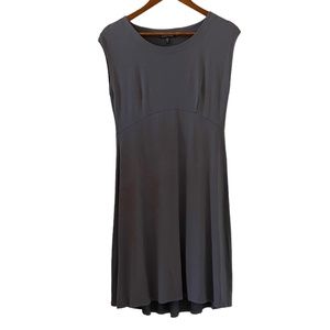Eileen Fisher Cap Sleeve Knit Dress In Gray Size XS
